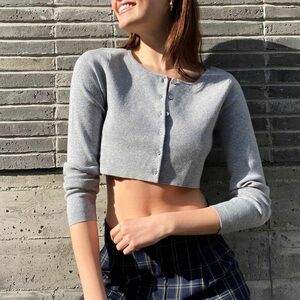 Cute cropped button up cardigan